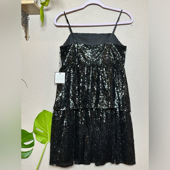 Emerald green sequin dress Laundry by Shelli Segal - Picture 2 of 4